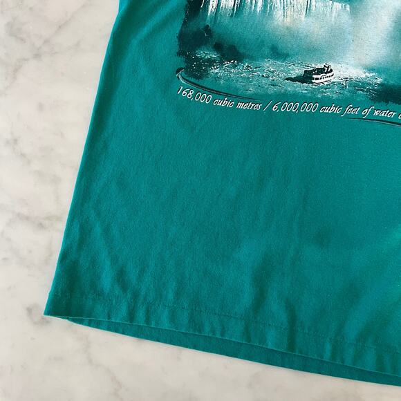 Vintage Kids' Niagara Falls Canada Teal T Shirt / Kid's M/L / 8 - 10 - Picture 5 of 6